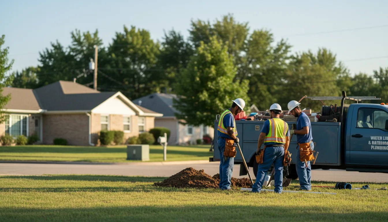 Residential water line and bathroom plumbing service in Tolna, ND